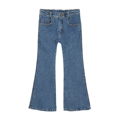 5 Pocket Flared Bailey Light Blue Denim Jeans Little Hedonist