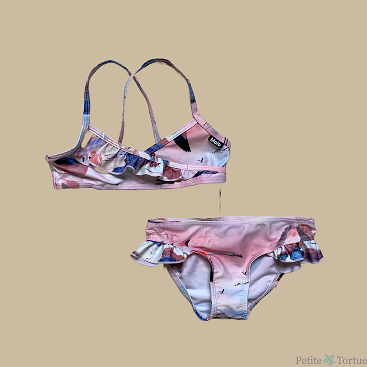 Molo Bikini 98 104 rosa vogel Petite Tortue Secondhand Preloved