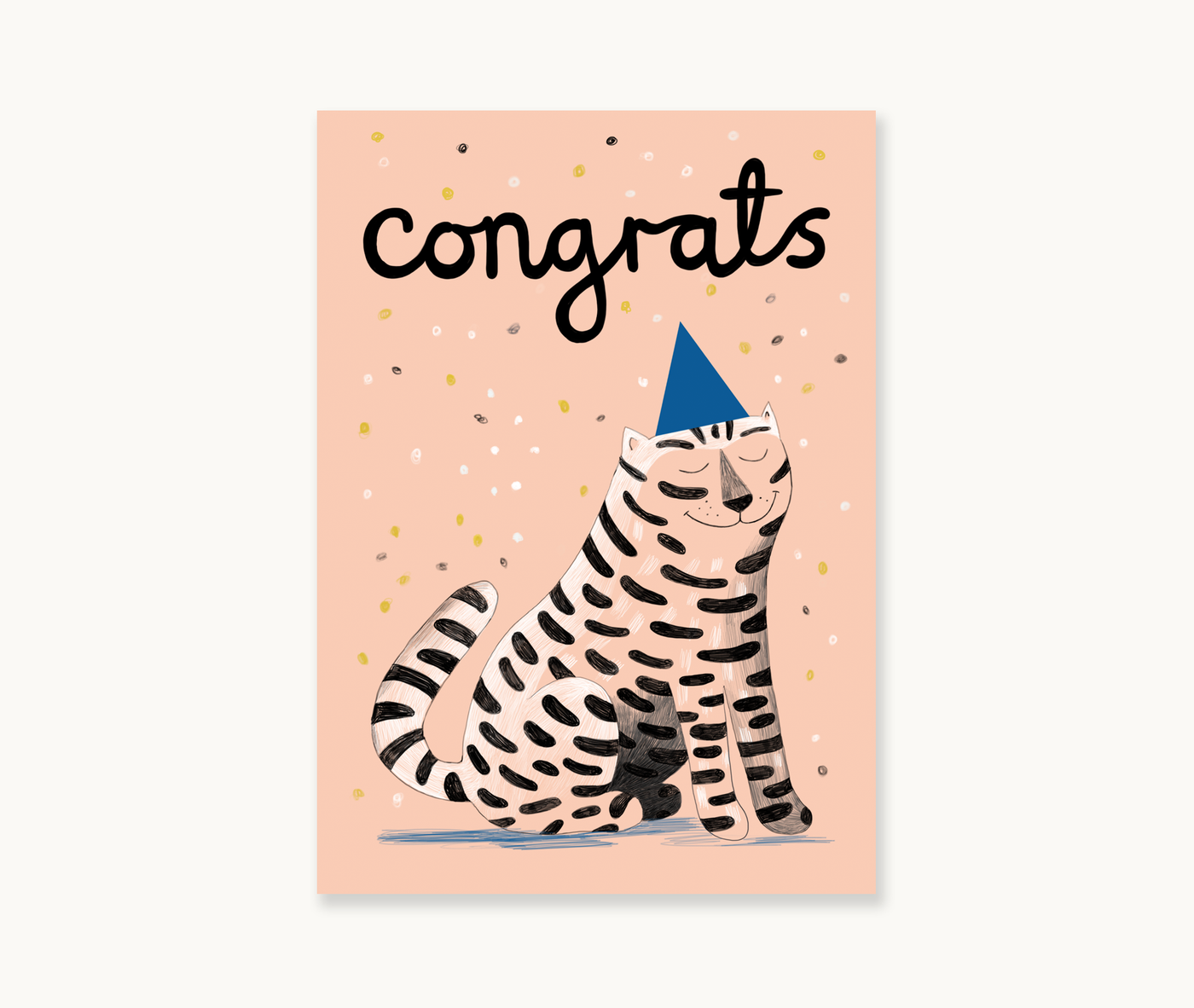 Karin Lindeskov Postkarte congrats cat