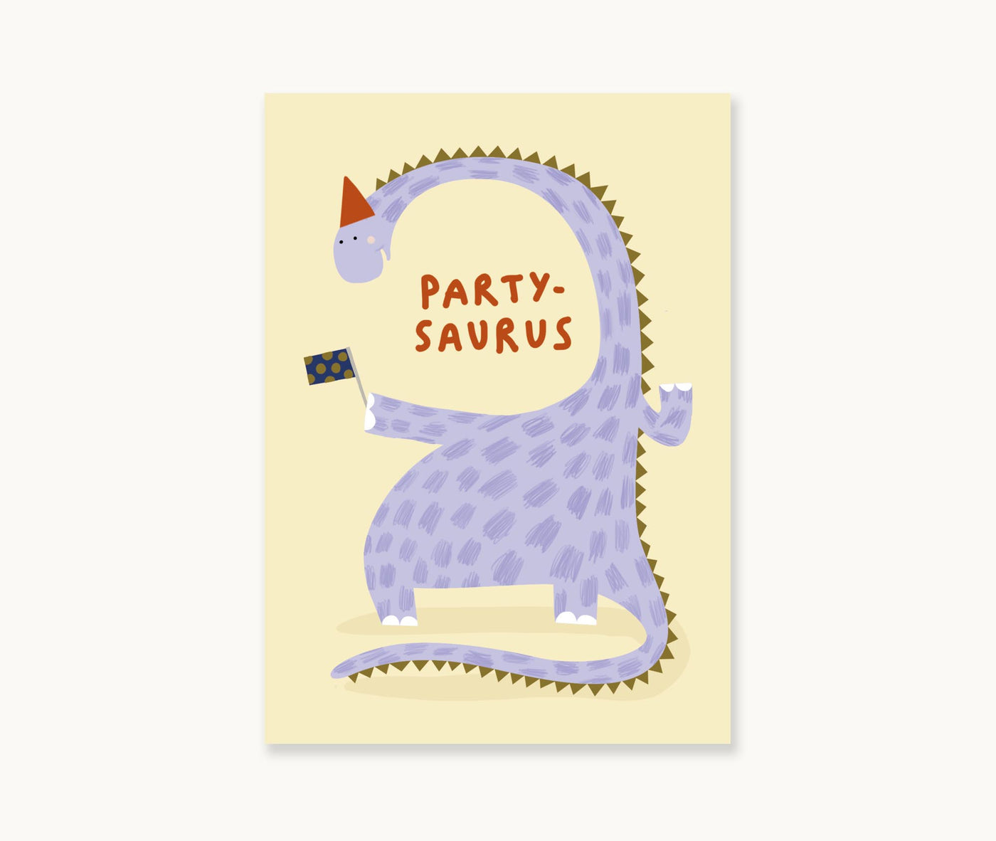 Karin Lindeskov Postkarte Partysaurus