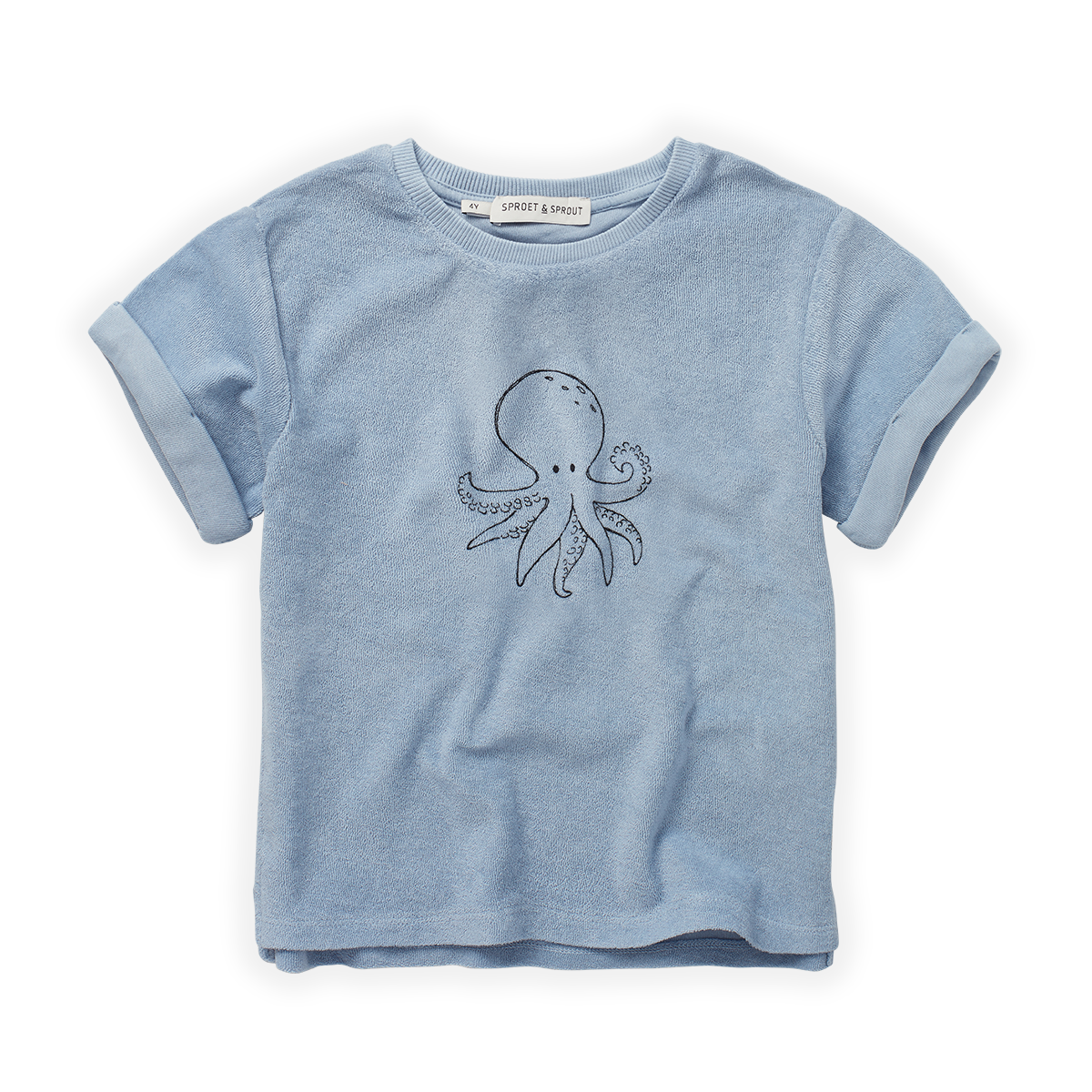 Sproet & Sprout Terry T-Shirt octopus S23-551 Petite Tortue